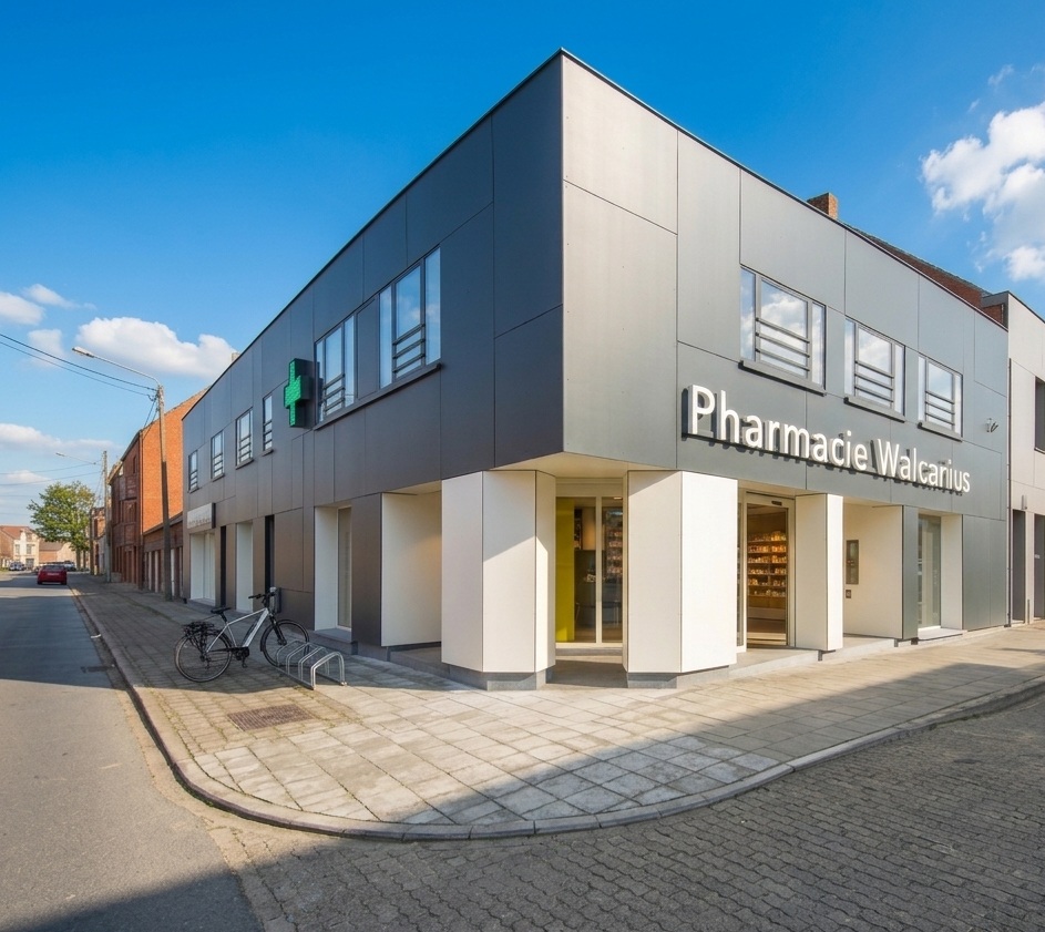 Façade Pharmacie Walcarius - Quevaucamps située à Quevaucamps